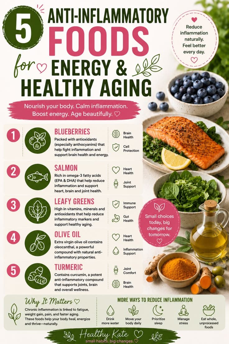 5 anti-inflammatory foods for energy and healthy aging