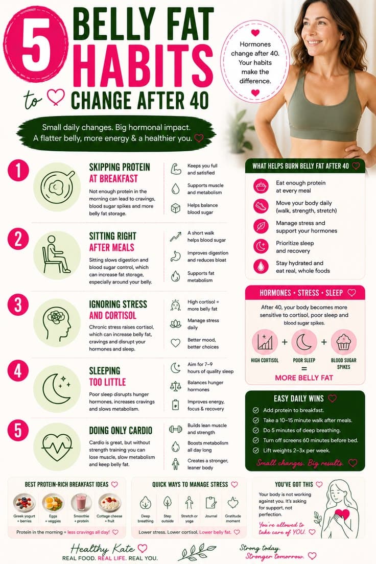 5 belly fat habits to change after 40