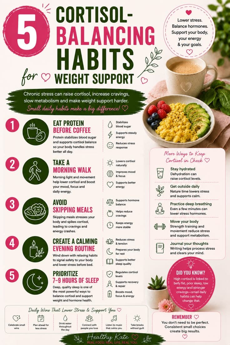 5 cortisol-balancing habits for weight support