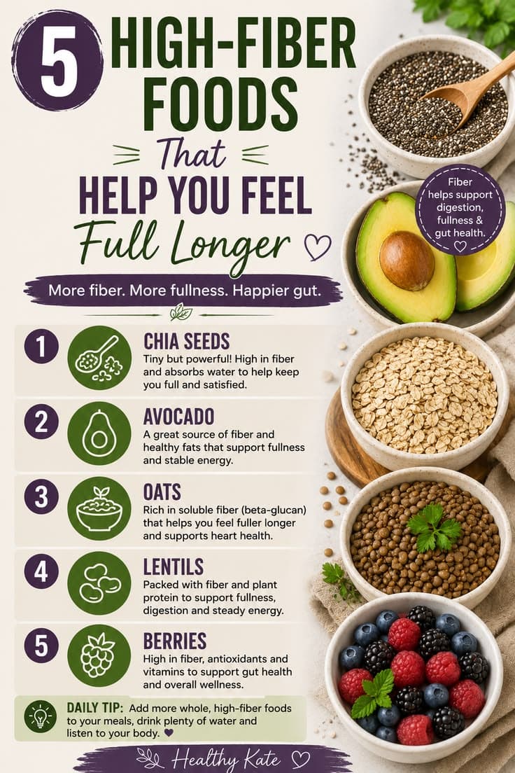 5 high-fiber foods that help you feel full longer