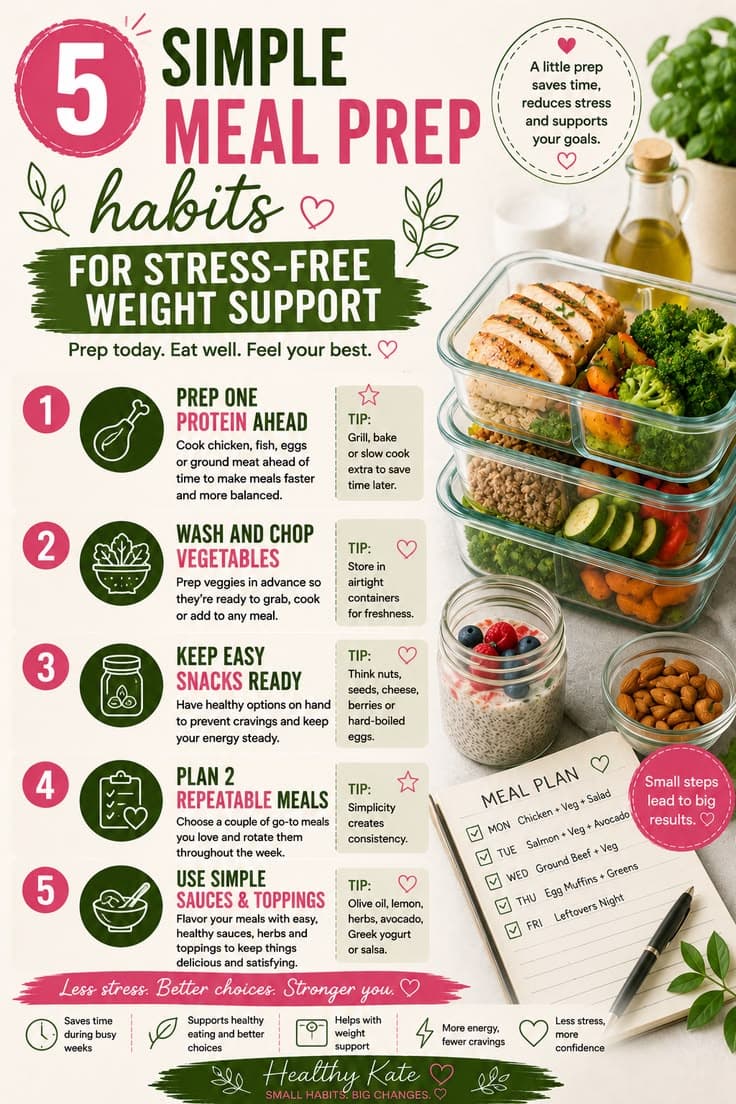 5 simple meal prep habits for stress-free weight support