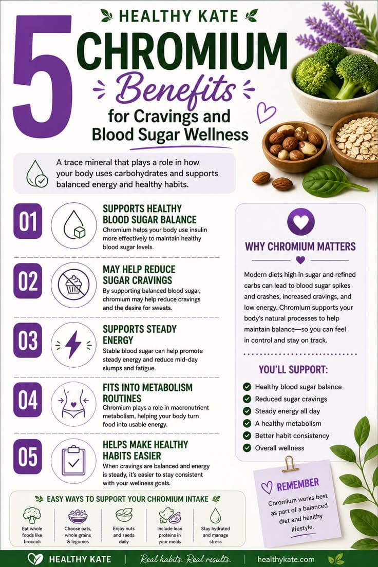 5 chromium benefits for cravings and blood sugar wellness