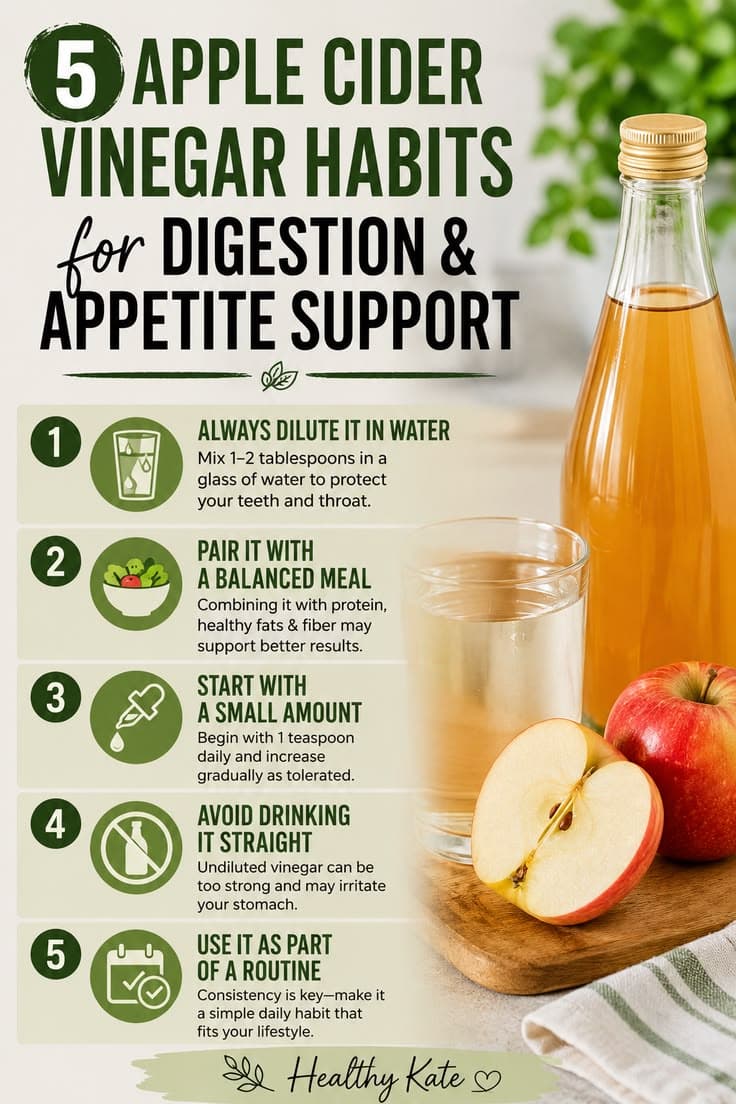 5 apple cider vinegar habits for digestion and appetite support