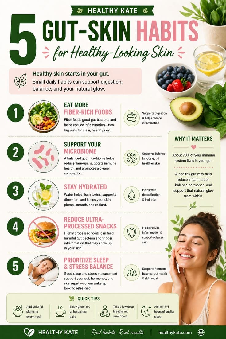 5 gut-skin habits for healthy-looking skin